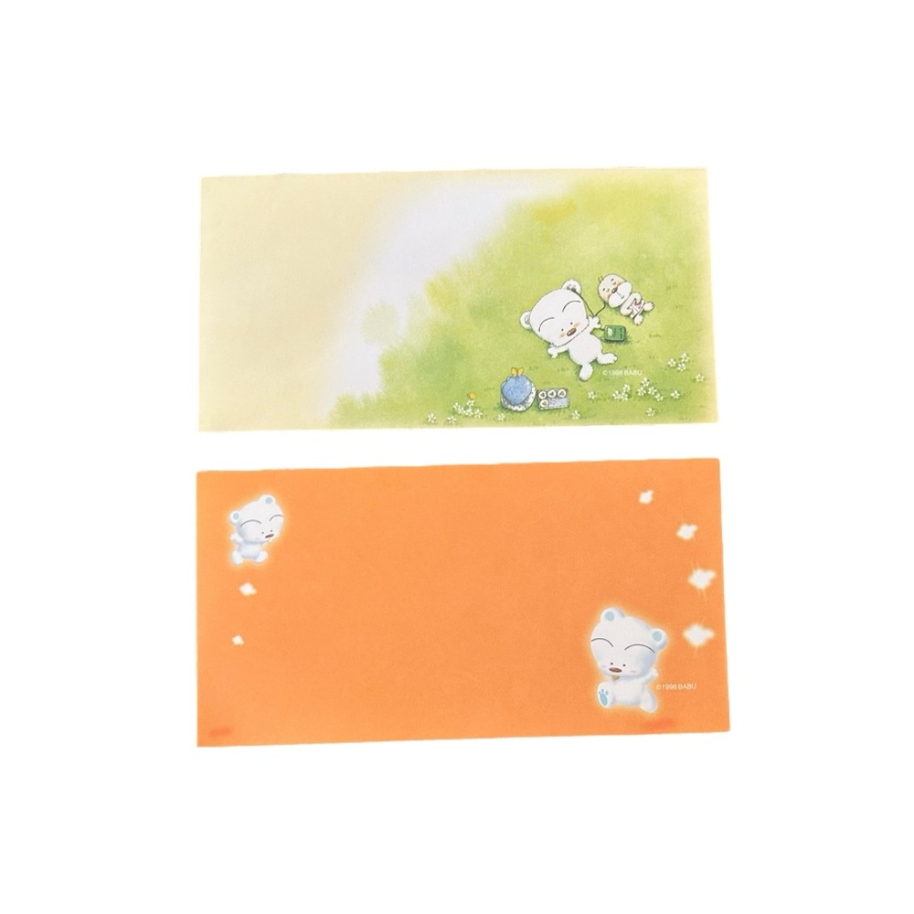 VTG 90s Y2K Morning Glory Babu Bear Envelope Set Stationary Kawaii Ephemera NWT
